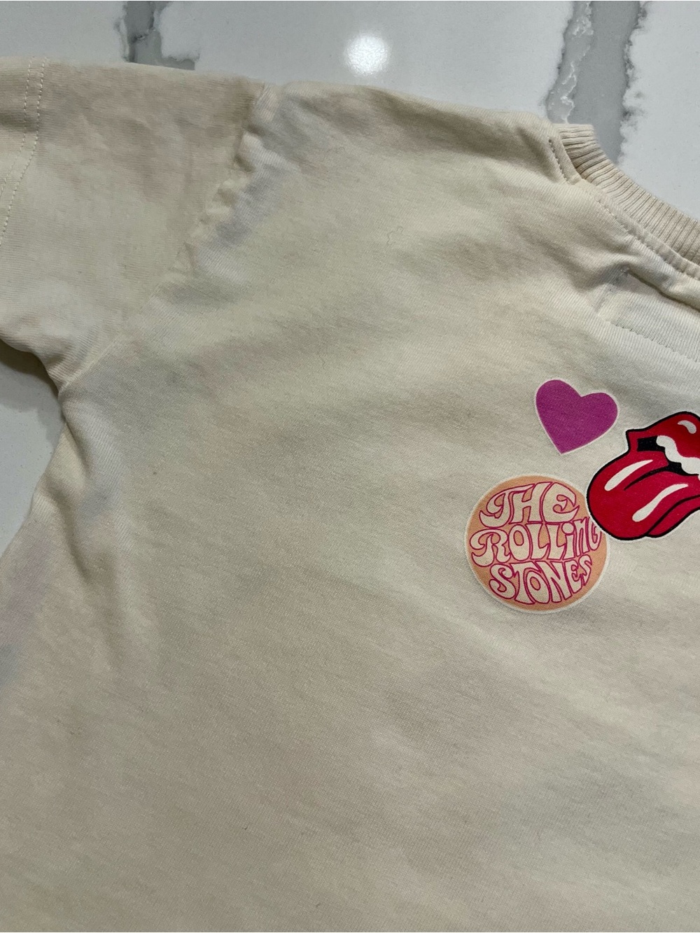 ZARA Kids - The Rolling Stones Cream T-Shirt 🎸❤️😎❤️ - Picture 6 of 8